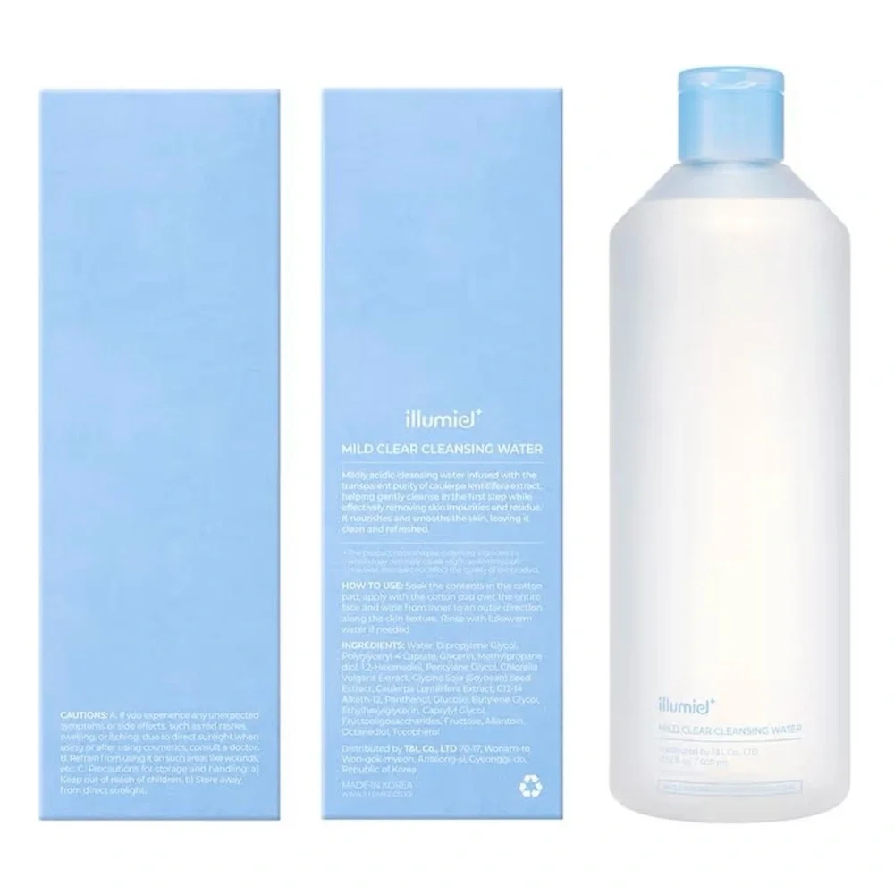 illumiel‎ Mild Clear Cleansing Water 13.5oz Makeup Remover K-Beauty EXP 6/28